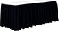 Ultimate Textile Pleat Polyester Fabric Table Skirt - Machine Washable Flame Resistant with Clips for Events, Weddings & Trade Shows, Cut & Sewn in Paterson, NJ - Midnight, 14' Shirred Pleat