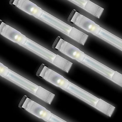 8 Pack LED Bracelets Light Up Wristbands,Glow Flashing Wristbands Glow in The Dark Party Supplies for Party, Festivals, Sports, Camping,Night Events (White)