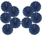 Blue Party Decorations,Blueberry Party Decorations Decorations Party Paper Fans Bulk 8in,Graduation Decoration Classroom Decor, Western Themed Party Decorations 30 Color DIY Set （Deep Blue）