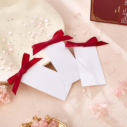 60pcs Name Cards for Table Setting, Place Cards, Wedding Place Cards.Wedding Name Tags.Present Tags with String Attached.and Reserved Signs for Wedding Seating.(Red)