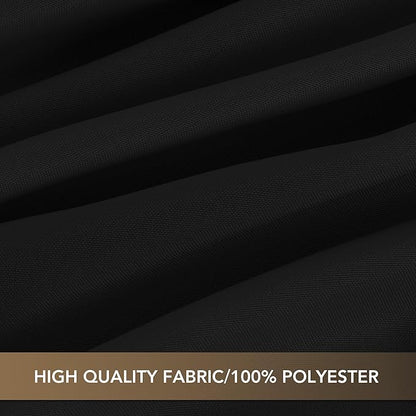 sancua Black Square Tablecloths 54x54 Inch, 2 Pack - Fabric Table Cloth for Square or Round Tables, Washable Polyester Table Cover for Dinner, Holiday Party, Decorative Display Tables