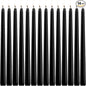 14 Unscented Black Taper Candle,10 inch Tall and 3/4 inch Thick,7.5 hrs Clean Burning,Dripless Candles for Weddings, Prayers, Festivals, Churches