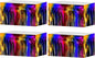 4 Pack 29x108 Inch Metallic Foil Fringe Tinsel Table Skirts for Rectangle Tables Streamer Backdrop for Wedding, Birthday, Parade Floats, Christmas, Halloween Party Decoration(Rainbow)