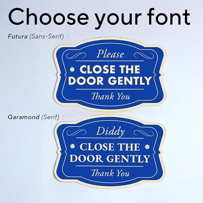 Custom Aluminum Driveway Signs - Waterproof Outdoor Metal Signs, Blue Steel 24x18 In