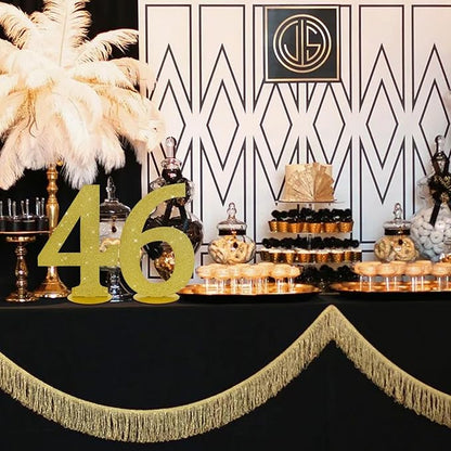 TONIFUL 11.8 Inch Gold Glitter Numbers Table Centerpieces 0-9 Birthday Party Decorations,Shining Gold Digital 4 for Birthday Party,Wedding,Bridal Shower,Engagement,Photo Shoot,Anniversary