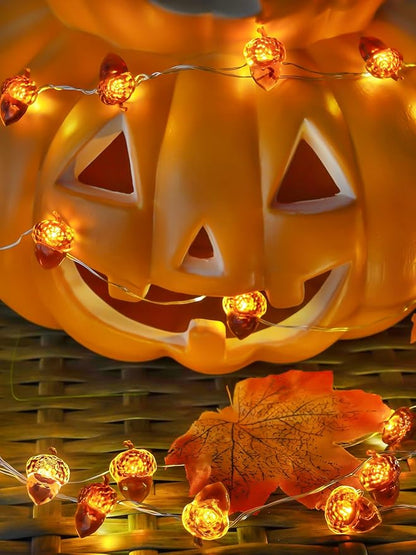 Fall Decorations Acorn Fairy Lights Battery Operated with Remote & 8 Modes & Timer, 10ft 30LED Acorn Fall Lights String Harvest Decoration Outdoor Indoor Light for Garland Halloween Thanksgiving Decor