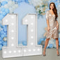 imprsv Marquee Numbers Large 11th-Birthday Decorations: 4ft Light Up Number Party Decor 11 Year Old Girl and Boy Birthday Decoration Backdrop Anniversary Cardboard Big Mosaic Balloon Frame Number 11