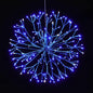 Christmas led Sparkle Ball Hanging Outdoor décorations -Haning Twig Ball,Snowflake Ornament Lights Indoor Outdoor Festive Holiday Décor 24Inch (Blue)