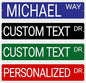 Custom Street Signs Metal, Personalized Road Reflective Signs with Your Text, Logo, 6x24 Inches, Single/Double Sided, Fade Resistant .040 Aluminum