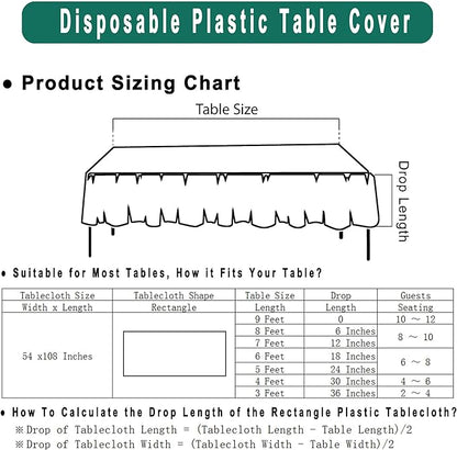 Silver Plastic Tablecloths 2 Pack Dark Gray Disposable Table Covers 54 x 108 Inch Bridal Shower Party Tablecovers PEVA Galaxy Grey Table Cloths for Picnic Birthday Wedding 8 ft Rectangle Table Use