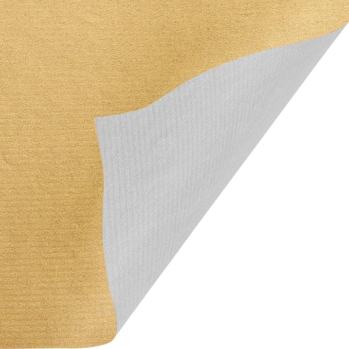 Jillson Roberts 6 Roll-Count Solid Color Hanukkah Gift Wrap Available in 2 Different Assortments, Double-Sided Kraft Blue and Gold/Silver and Gold/Royal and Silver