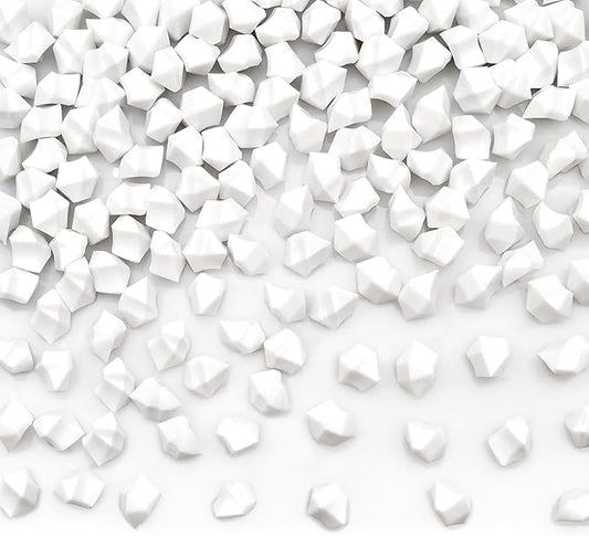 White Vase Fillers for Home Decor, Fake Crushed Ice Cubes, Vase Fillers, 150 pcs Reusable Fake ice Cubes for Photography Accessories Props Decoration for Wedding