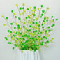 16PCS Crystal Artificial Flowers Bouquets Handmade Acrylic Flower Branches Fake Beaded Baby Breath Floral Crafts for Wedding Party Home Decor