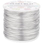 BENECREAT 12 17 18 Guage Aluminum Wire (18 Gauge,492 FT) Anodized Jewelry Craft Making Beading Floral Colored Aluminum Craft Wire - Silver