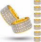 Rhinestone Napkin Ring Diamond Napkin Rings Stainless Steel Gold Crystal Napkin Holder Set of 6 for Dinner, Wedding, Party, Holiday, Banquet,Everyday Table Setting Home Decor (6, SilverGold)