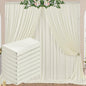40 ft x 10 ft Wrinkle Free Ivory Backdrop Curtain for Wedding Parties, Polyester Ivory Photo Backdrop Drapes 8 Panels 5x10ft for Baby Shower Photoshoot Engagement Birthday Party Photography Background