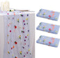 BINBE 3pcs Daisy Fall Table Runner Embroidery Gauze 10FT Florals Seasonal Tulle Holiday Birthday Kitchen Dining Table Decor for Home Party Blue