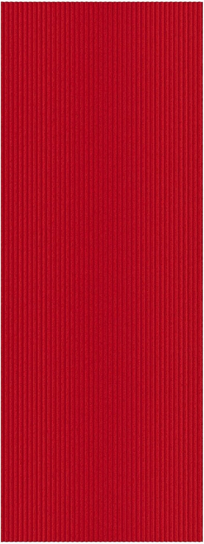 Ottomanson 2'7" x 5' Mud Mat Area Rug Scraper Carpet - Non-Slip, Dirt Trapping for Indoor & Outdoor Use - Ideal for Entryway, Garage, Kitchen, Patio & High-Traffic Areas, Red