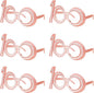100th Birthday Glasses - 6 Pairs Rose Gold 100 Years Old Glasses with Rhinestones Frame, Funny Plastic Costume Photo Booth Props for 100th Anniversary Party Decorations