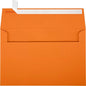LUXPaper A9 Invitation Envelopes | Peel & Press | 5 3/4" x 8 3/4" | Mandarin Orange | 80lb. Text | 50 Qty