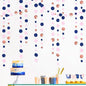 46Ft Navy Blue Blush Circle Dot Garland Royal Blue Pink Rose Gold Hanging Paper Polka Dot Streamer for Gender Reveal Baby Shower Birthday Engagement Wedding Bridal Shower Anniversary Party Decorations