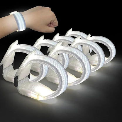 M.best 8pcs LED Light Up Bracelets Glow Flashing Wristbands Glow in The Dark Party Supplies for Wedding, Raves, Concert, Camping,Sporting Events, Party
