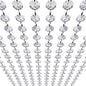 Crystal Garland Strands - Hanging Chandelier Gem Bead Chain - 14mm Clear Octagon Prism Diamond String Decorations for Wedding Party Manzanita Centerpiece Christmas Tree (Acrylic, 33 Feet)