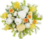 8Pcs Fake Flower Bouquet Artificial Silk Flowers White Yellow Rose Faux Floral Arrangements Picks Summer Flowers for Wedding Home Table Centerpieces Decorations