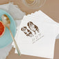 Luxury Personalized Pet Wedding Cocktail Napkins, Personalized Photo Napkins for Dog Wedding, Custom Dog Napkins, Engagement Party