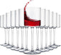 Plastic Goblets Wine Glasses - 12Oz Acrylic Wine Glasses Origami Unbreakable Clear Plastic Cocktail Glasses Recyclable Shatterproof Reusable Wine Cups for Parties & Weddings (Transparent)