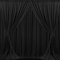 MEETSKY 6 Panels Black Backdrop Curtain for Party Wedding Ceremony 30ftx 10ft Photo Curtains Backdrop Drapes Fabric Backdrop Curtain Rod Pocket Decoration Birthday Party for Boys Men, 5ft x 10ft x 6P