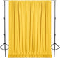 DWCN 10x10 FT Backdrop Curtains for Parties, Photography Backdrop Drapes with Rod Pockets for Wedding Decorations Stage Birthday Family Gatherings, 2 Panels 5ft x 10ft, Yellow