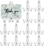 12 Pack 4 Inch Clear Plastic Easels or Stand/Plate Holders to Display Pictures or Other Items at Weddings, Plate Stands for Home Decoration, Birthdays, Tables