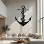 XXQ Anchor Metal Wall Decor, Anchor Metal Wall Art for Bedroom Living Room Dorm Antique Anchor Wall Decor Antique Metal Anchor Farmhouse Decor (Black, 39" x 59" / 100 x 150cm)