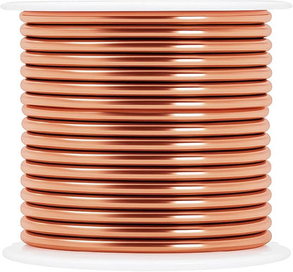 Mandala Crafts 14 Gauge Anodized Aluminum Craft Wire for Jewelry Making – 330 FT Colored Flexible Silver Copper Purple Gold Brown Red Wire - Bendable for Bonsai Armature Crafting Sculpting