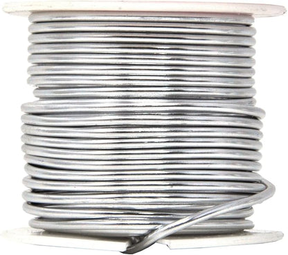 Mandala Crafts 12 Gauge Anodized Aluminum Craft Wire for Jewelry Making - 276 FT Colored Flexible Silver Copper True Blue Black Red Kelly Green Wire - Bendable for Bonsai Armature Crafting Sculpting
