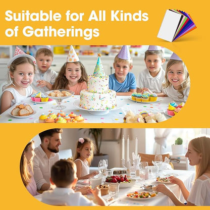 White Plastic Table Cover Roll - 54IN x 100FT, Table Cloth for Rectangle Table with Slide Cutter, Plastic Table Cloth Disposable with Cut-to-Size Design for Weddings, Banquets, Parties