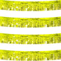 4 Pack Total 40 Feet Foil Fringe Garland Metallic Wall Hanging Drapes Tassel Skirting Tinsel Streamers Decorations for Parade Float Trailer Mardi Gras Party Birthday Wedding (Gold)