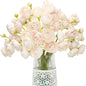 Letjolt Ranunculus Artificial Flower Light Champagne Silk Flowers Faux DIY Bouquet for Wedding Engagement Centerpieces Arrangements Bridal Shower Decorations Home Decor 18pcs