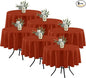 Fitable 6 Pack Rust Round Table Clothes - 70 Inches in Diameter - Stain Resistant and Washable Fall Tablecloths, Polyester Fabric Table Covers for Wedding, Party, Banquet, Gathering