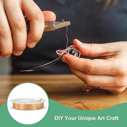 1 mm/18 Gauge Copper Wire for Jewelry Making, 5.2FT Copper Beading Craft Wire for Jewelry/Weaving/DIY Crafting/Planting, Color-Retaining [1.6M, Copper Tone]