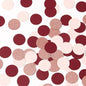 Rose-Gold Pink Burgundy Party Decorations - 300Pcs Paper Confetti Women Girl Birthday Decoration Baby Bridal Shower Wedding Brunch Engagement Bachelorette Mothers Valentines Galentines Day Decor