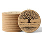 Personalized Cork Coasters - Custom Engraved Wedding Favor,Natural Round Drink Coasters, Bulk Guest Gifts, Bridal Shower,Party,Reception and Anniversary Gift Decor - Set of 25-300pcs