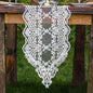 ARTABLE Rectangle Table Runner Lace Macrame Embroidered Table Runners with Exquisite Vintage Shabby Chic for Holiday Wedding Long Dinner Tables (White, 12 x 96 Inch)
