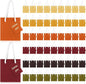 Sherr 100 Pcs Mini Gift Bags Bulk, 4 x 2.75 x 4.5 Inches Paper Bags with Tags, Extra Small Paper Gift Boxes with Handles for Birthday, Party Favors, Weddings, Small Business (Fall Color)
