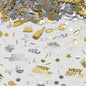 VHUWE Happy Birthday Confetti, 1.6 oz Champagne Gold Silver Cake Balloon Star Goblet Bottle Swirl Glitter Confetti for Boys Girls Kids Women Men Happy Birthday Party Table Decorations Supplies