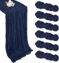 6 Pack Navy Blue Cheesecloth Table Runner 10ft Boho Gauze Fabric Cheese Cloth Table Runner 35 x 120 Inch Rustic Sheer for Romantic Wedding Decor Baby Shower Party Table Decoration