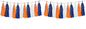 15PCS Navy Blue Orange White DIY Party Tassel Garland Paper Banner Streamer Backdrop for Graduation Astros Birthday Wedding Baby Shower Nursery Classroom Garland Tassel Hanging Decoration (Pack of 2)