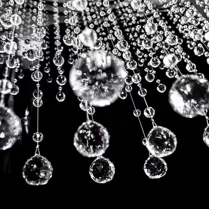 Boloban Clear Crystal Beads String Wedding Arch Decorations centerpieces Beads Garland Strands Curtain Chandelier Christmas Tree Ornaments Door String Hanging Beaded Drapes Accessories(6.5 Feet 5pcs)