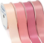 Ribbli Dusty Rose Satin Ribbon 1 Inch x 4 Rolls Total 40 Yards- Pink/Rose Gold/Rosy Mauve/Mauve Ribbon for Gift Wrapping Craft Wedding Decoration